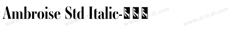 Ambroise Std Italic字体转换